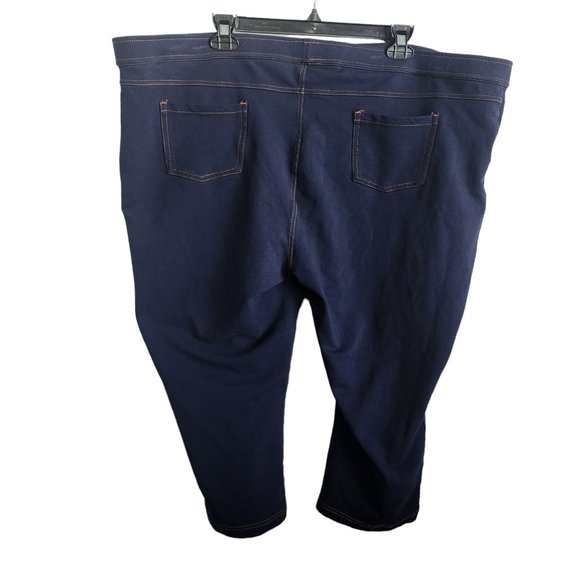 Susan Gravers Essentials Womens Blue Pull On Knit Capri Jegging Pants Size 3x - Picture 3 of 7